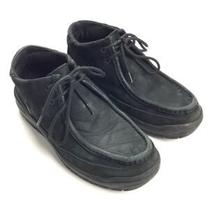 Covington Black Leather Moc Toe Oxford Shoes Men Size 8 - 8.5 Grandpa Core Y2k